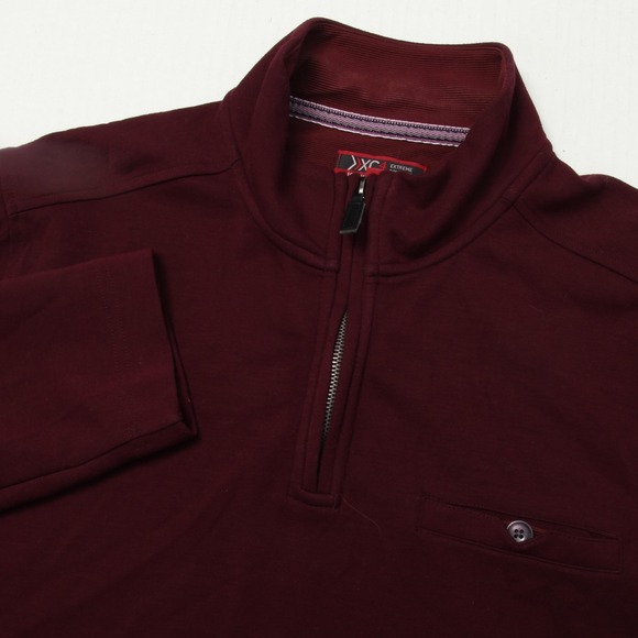 Johnston & Murphy Other - Johnston & Murphy XC4 Pullover Shirt Mens Large Maroon Quarter Zip Stretch